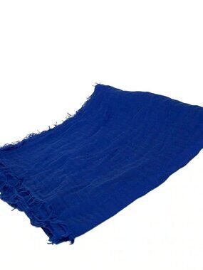 GUCCI - Blue Rayon Cotton Scarf